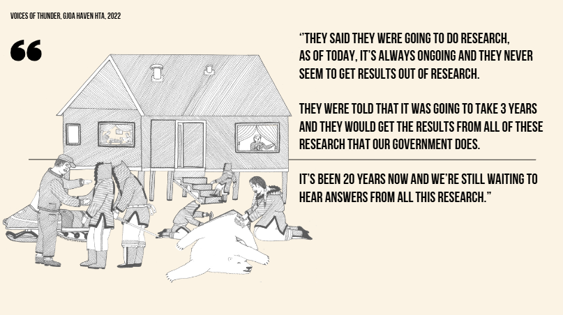 Selected testimonies from participants of the 2019 workshops in Gjoa Haven #4, artwork by Danny Aaluk